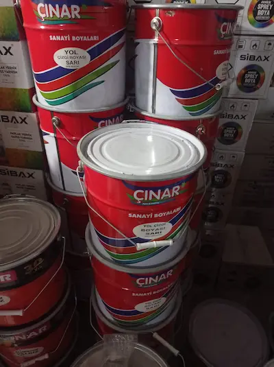 Çınar yol çizgi boyası,batman hırdavat,yol çizgi boyası saskom teknik hırdavat